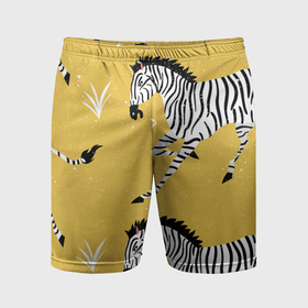 Мужские шорты спортивные с принтом Зебра арт в Санкт-Петербурге,  |  | animals | zebra | животные | зебра