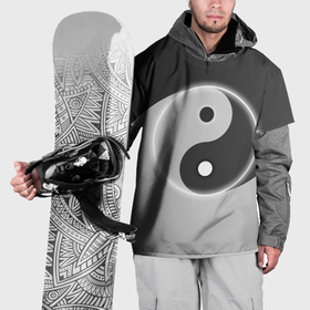 Накидка на куртку 3D с принтом Инь   янь с двух сторон в Санкт-Петербурге, 100% полиэстер |  | Тематика изображения на принте: black | signs | white. | ying   yang | белый | знаки | инь   янь | чёрный