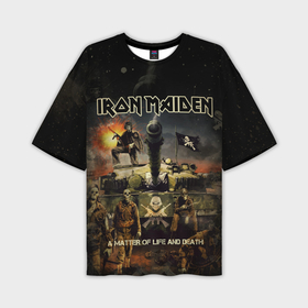 Мужская футболка oversize 3D с принтом Iron Maiden в Новосибирске,  |  | heavy metal | iron maiden | metal | айрон мейден | группы | метал | музыка | рок | хеви метал