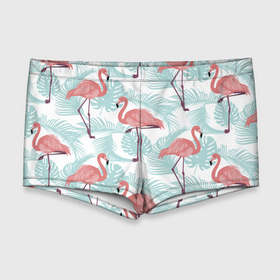 Мужские купальные плавки 3D с принтом Узор фламинго и тропических растений в Тюмени, Полиэстер 85%, Спандекс 15% |  | animal | bird | flamingo | pink | pnik flamingo | животные | птицы | розовый | розовый фламинго | фламинго