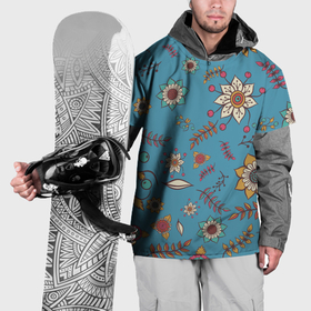 Накидка на куртку 3D с принтом Цветочный рай узор в Петрозаводске, 100% полиэстер |  | Тематика изображения на принте: 