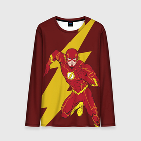 Мужской лонгслив 3D с принтом The Flash , 100% полиэстер | длинные рукава, круглый вырез горловины, полуприлегающий силуэт | dc comics | justice league | superhero | the flash | лига справедливости | флэш