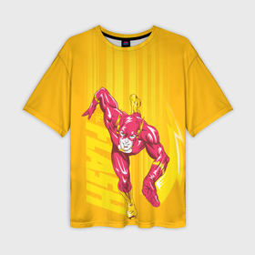 Женская футболка oversize 3D с принтом The Flash  is running в Санкт-Петербурге,  |  | Тематика изображения на принте: dc comics | justice league | shtatflash | superhero | the flash | лига справедливости | флэш