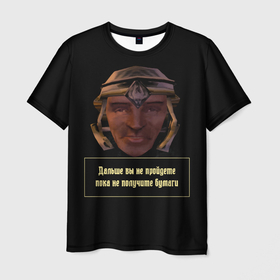 Мужская футболка 3D с принтом Бумаги (Имперская охрана) в Тюмени, 100% полиэфир | прямой крой, круглый вырез горловины, длина до линии бедер | elder scrolls | morrowind | skyrim | tes | tes3 | tesm | the elder scrolls | бумаги | империя | моровинд | охрана | скайрим