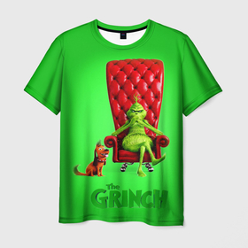 Мужская футболка 3D с принтом The Grinch в Белгороде, 100% полиэфир | прямой крой, круглый вырез горловины, длина до линии бедер | christmas | claus | grinch stole | how the | jingle | merry | santa | гринч | гуманоид | диккенс | ктоград | олени | рождество | снежинки | чарльз