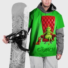 Накидка на куртку 3D с принтом The Grinch в Новосибирске, 100% полиэстер |  | christmas | claus | grinch stole | how the | jingle | merry | santa | гринч | гуманоид | диккенс | ктоград | олени | рождество | снежинки | чарльз