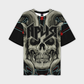 Мужская футболка oversize 3D с принтом Ария ,  |  | aria | dvd | heavy metal | kipelov | live | m2 | pal | rock | v | ария | группа | кипелов | музыка | рок | русский рок | холстинин