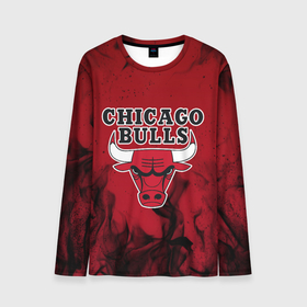 Мужской лонгслив 3D с принтом Chicago bulls Чикаго буллс в Петрозаводске, 100% полиэстер | длинные рукава, круглый вырез горловины, полуприлегающий силуэт | 23 | bright | bulls | chicago bulls | fire | flame | heat | jordan | light | logo | michael jordan | nba | paris saint germain | psg | red | sport | wildfire | быки | джордан | искры | лого | майкл джордан | огненный | огонь | пламя | пожар