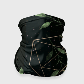 Бандана-труба 3D с принтом Геометрия в природе в Курске, 100% полиэстер, ткань с особыми свойствами — Activecool | плотность 150‒180 г/м2; хорошо тянется, но сохраняет форму | абстрактное | белое | ветви | ветвь | ветка | геометрические фигуры | желтое | зелёное | капли | листок | листья | природа | точки | чёрное