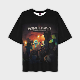 Мужская футболка oversize 3D с принтом Minecraft ,  |  | Тематика изображения на принте: game | minecraft | блоки | игра | квадраты | компьютерная игра | крипер | майнкрафт