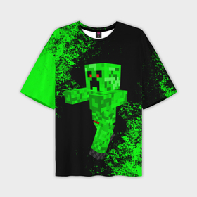 Мужская футболка oversize 3D с принтом Minecraft ,  |  | Тематика изображения на принте: game | minecraft | блоки | игра | квадраты | компьютерная игра | крипер | майнкрафт