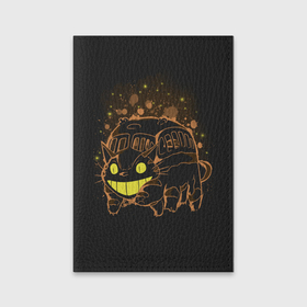 Обложка для паспорта матовая кожа с принтом My Neighbor Totoro оранжевый кот в Екатеринбурге, натуральная матовая кожа | размер 19,3 х 13,7 см; прозрачные пластиковые крепления | Тематика изображения на принте: anime | hayao miyazaki | japanese | meme | miyazaki | piano | studio ghibli | tokyo | totoro | гибли | котобус | мой | сосед | сусуватари | тонари | тоторо | хаяо миядзаки