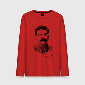 Мужской лонгслив хлопок с принтом Товарищ Сталин в Тюмени, 100% хлопок |  | джугашвилли | иосиф виссарионович сталин | иосиф сталин | коба | сталин | товарищ сталин