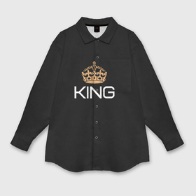 Мужская рубашка oversize 3D с принтом Король в Белгороде,  |  | для двоих | король | корона | парные | подарок | прикольные надписи