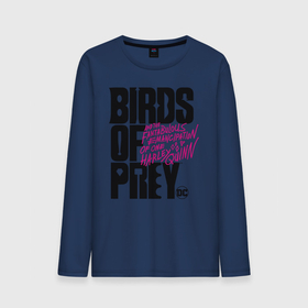 Мужской лонгслив хлопок с принтом Birds of Prey logo в Белгороде, 100% хлопок |  | birds of prey | harley quinn | марго робби | потрясающая история харли квин | харли квин | хищные птицы