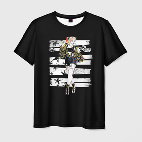 Мужская футболка 3D с принтом Harley Quinn в Новосибирске, 100% полиэфир | прямой крой, круглый вырез горловины, длина до линии бедер | birds of prey | harley quinn | марго робби | потрясающая история харли квин | харли квин | хищные птицы