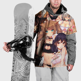 Накидка на куртку 3D с принтом Эччи гарем в Тюмени, 100% полиэстер |  | Тематика изображения на принте: ahegao | аниме | девушки | рисунок | тян | хентаи