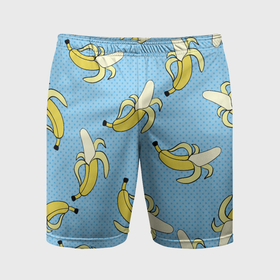 Мужские шорты спортивные с принтом Banana art в Екатеринбурге,  |  | Тематика изображения на принте: banana | pop art | банан | бананы | поп арт