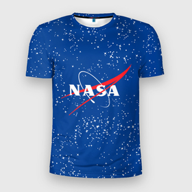 Мужская футболка 3D Slim с принтом NASA в Курске, 100% полиэстер с улучшенными характеристиками | приталенный силуэт, круглая горловина, широкие плечи, сужается к линии бедра | nasa | streetwear. | наса