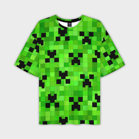 Мужская футболка oversize 3D с принтом Minecraft Майнкрафт ,  |  | Тематика изображения на принте: block | criper | cube | minecraft | pixel | блок | геометрия | крафт | крипер | кубики | майнкрафт | пиксели