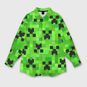 Мужская рубашка oversize 3D с принтом Minecraft Майнкрафт ,  |  | Тематика изображения на принте: block | criper | cube | minecraft | pixel | блок | геометрия | крафт | крипер | кубики | майнкрафт | пиксели