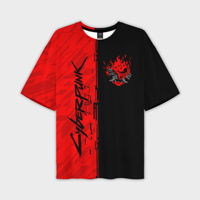 Мужская футболка oversize 3D с принтом Cyberpunk 2077 Киберпанк в Тюмени,  |  | cd project red | cyberpunk 2077 | keanu reeves | samurai | киану ривз | киберпанк 2077 | самураи