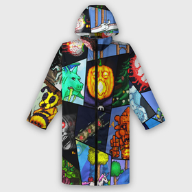 Мужской дождевик 3D с принтом Terraria allpic в Новосибирске,  |  | game | pixel | terraria | игра | пиксель | террариа