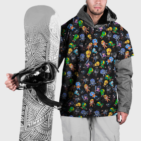 Накидка на куртку 3D с принтом Brawl stars pattern players в Кировске, 100% полиэстер |  | 