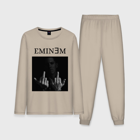 Мужская пижама с лонгсливом хлопок с принтом Eminem fk в Белгороде,  |  | Тематика изображения на принте: rap | raper | артист | рап | реп | рэп | рэпер | эминем
