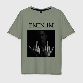 Мужская футболка хлопок Oversize с принтом Eminem fk , 100% хлопок | свободный крой, круглый ворот, “спинка” длиннее передней части | rap | raper | артист | рап | реп | рэп | рэпер | эминем