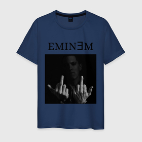 Мужская футболка хлопок с принтом Eminem fk в Курске, 100% хлопок | прямой крой, круглый вырез горловины, длина до линии бедер, слегка спущенное плечо. | rap | raper | артист | рап | реп | рэп | рэпер | эминем
