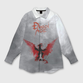 Мужская рубашка oversize 3D с принтом Dragon Age в Екатеринбурге,  |  | Тематика изображения на принте: dragon age | дракон | дрегон эйдж | игра | серый страж