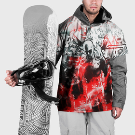 Накидка на куртку 3D с принтом One Punch Man Collage в Курске, 100% полиэстер |  | anime | comics | man | manga | one | punch | аниме | ванпанчмен | комикс | манга