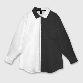 Мужская рубашка oversize 3D с принтом Просто чёрно белый в Белгороде,  |  | black | black  white | color | white | белый | геометрия | чб | чёрно белый | чёрный