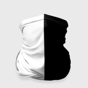 Бандана-труба 3D с принтом Просто чёрно белый , 100% полиэстер, ткань с особыми свойствами — Activecool | плотность 150‒180 г/м2; хорошо тянется, но сохраняет форму | black | black  white | color | white | белый | геометрия | чб | чёрно белый | чёрный