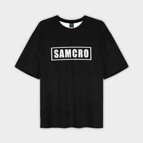 Мужская футболка oversize 3D с принтом Сыны анархии в Курске,  |  | anarchy | samcro | soa | sons of anarchy | жнец | жнец с косой | самкро | сыны анархии
