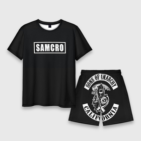 Мужской костюм с шортами 3D с принтом Сыны анархии ,  |  | anarchy | samcro | soa | sons of anarchy | жнец | жнец с косой | самкро | сыны анархии