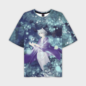 Мужская футболка oversize 3D с принтом Tomoe Kamisama ,  |  | аниме очень приятно бог | аниме приятный бог | лис томоэ | манга | ова | очень приятно бог | очень приятно бог ова | томоэ