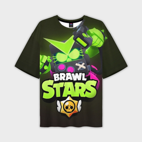 Мужская футболка oversize 3D с принтом Brawl Stars Virus 8 Bit в Курске,  |  | 8 bit | brawl stars | бравл старс