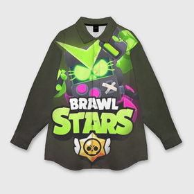 Мужская рубашка oversize 3D с принтом Brawl Stars Virus 8 Bit в Тюмени,  |  | 8 bit | brawl stars | бравл старс
