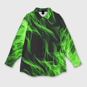 Мужская рубашка oversize 3D с принтом Toxic flame в Тюмени,  |  | Тематика изображения на принте: bright | fire | flame | heat | light | wildfire | искры | огненный | огонь | пламя | пожар