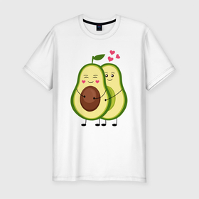 Мужская футболка хлопок Slim с принтом Влюбленные Веганы Авокадо в Петрозаводске, 92% хлопок, 8% лайкра | приталенный силуэт, круглый вырез ворота, длина до линии бедра, короткий рукав | Тематика изображения на принте: 14 февраля | avocado | based | plant | vegan | авокадо | валентина | веган | влюбленный | день | диета | для девочек | для фитнеса | женская | зож | кето | кето диета | купить | мужская | с авокадо | с принтом | фитнес