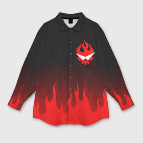 Мужская рубашка oversize 3D с принтом Гуррен Лаганн языки пламени блюр в Белгороде,  |  | anime | heroes | tengen toppa gurren lagann | аниме | герои | гуррен лаганн | ёко | камина | ния | пронзающий небеса | росиу | симон