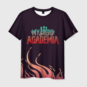 Мужская футболка 3D с принтом Моя Геройская Академия в Кировске, 100% полиэфир | прямой крой, круглый вырез горловины, длина до линии бедер | герои | способности | супер | школа