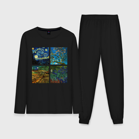 Мужская пижама с лонгсливом хлопок с принтом Ван Гог картины в Белгороде,  |  | van gogh | арт | ван гог | галерея | живопись | звездная ночь | знаменитая | искусство | картины | пейзаж | рисование | футболка с ван гогом | художник