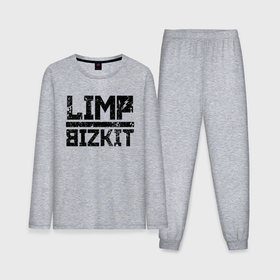 Мужская пижама с лонгсливом хлопок с принтом Limp Bizkit black big logo в Новосибирске,  |  | dj lethal | limp bizkit | rock | джон отто | лимп бизкит | майк смит | музыка | роб уотерс | рок | сэм риверс | терри бальзамо | уэс борланд | фред дёрст