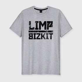 Мужская футболка хлопок Slim с принтом Limp Bizkit black big logo в Белгороде, 92% хлопок, 8% лайкра | приталенный силуэт, круглый вырез ворота, длина до линии бедра, короткий рукав | Тематика изображения на принте: dj lethal | limp bizkit | rock | джон отто | лимп бизкит | майк смит | музыка | роб уотерс | рок | сэм риверс | терри бальзамо | уэс борланд | фред дёрст