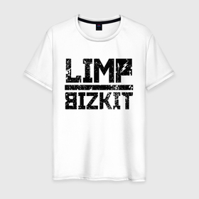 Мужская футболка хлопок с принтом Limp Bizkit black big logo в Белгороде, 100% хлопок | прямой крой, круглый вырез горловины, длина до линии бедер, слегка спущенное плечо. | Тематика изображения на принте: dj lethal | limp bizkit | rock | джон отто | лимп бизкит | майк смит | музыка | роб уотерс | рок | сэм риверс | терри бальзамо | уэс борланд | фред дёрст