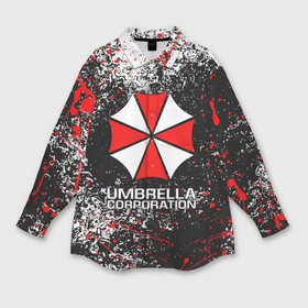Мужская рубашка oversize 3D с принтом Umbrella Corp Амбрелла Корп ,  |  | ada wong | biohazard | leon | nemesis | project resistance | raccoon city | re2 | resident evil 2 | rpd | stars | umbrella | ада вонг | амбрелла | немесис | ужасы