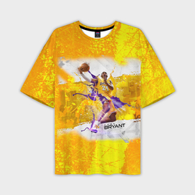 Мужская футболка oversize 3D с принтом Kobe Bryant jump ,  |  | angeles | bryant | kobe | lakers | los | nba | баскетбольный | клуб